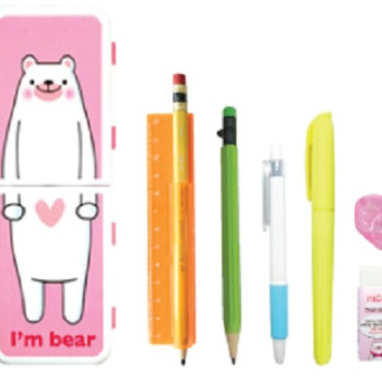 애니멀 매직필통 필기구 세트