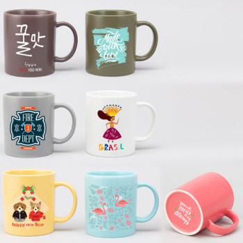 [칼라인쇄] 무광 올칼라 머그컵(7색)