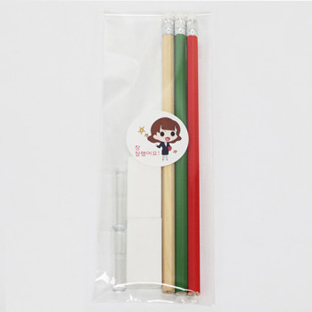 incolor 문구세트 - OPP_4(연필,지우개,연필캡)