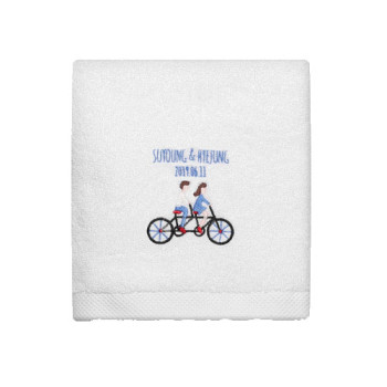 답례품수건 낭만커플자전거 호텔타올 170g