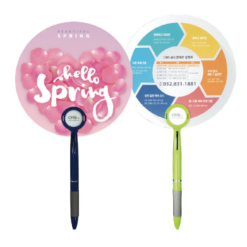 볼펜(로고)팬시부채 (3색)