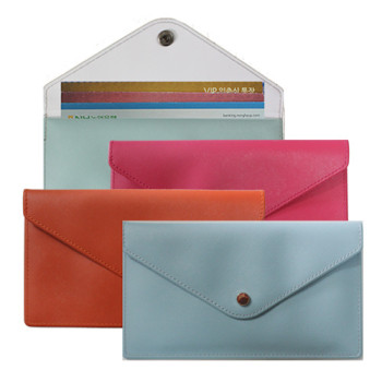 [통장지갑] 칼라 파우치 지갑,통장집