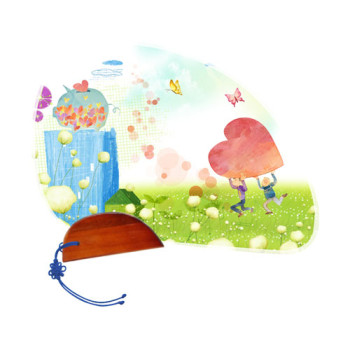 나비선(독판) 전통부채