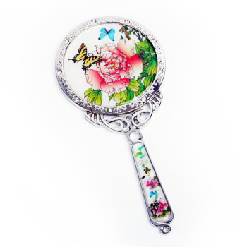 자개공주손거울(목단꽃나비)