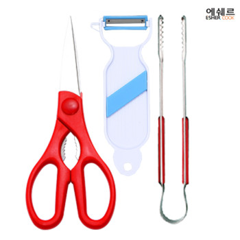 편한가위+미용야채칼+집게