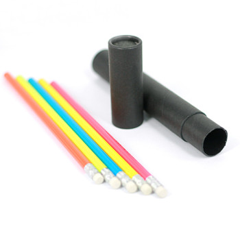 고급원형 무지개 연필5P세트(흑단케이스)