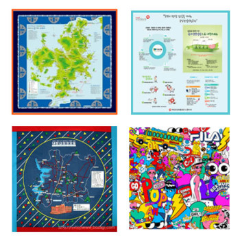 60cm 디지털본염 제작손수건 100%면