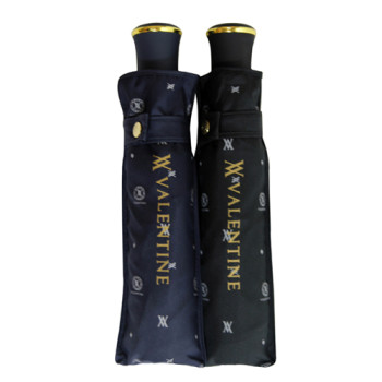 발렌타인 3단55*8 폰지네모말발굽패턴우산