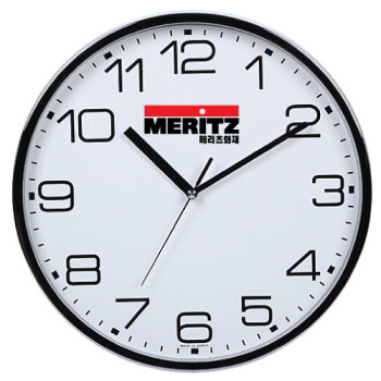 금속 크롬 벽시계