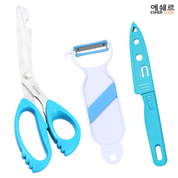 안전가위+미용야채칼+과도