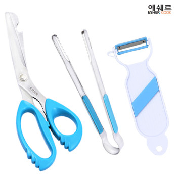 안전가위+미용야채칼+집게