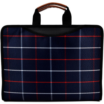 체크 고급파일형 매직서류가방