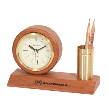(SJ)원목 탁상시계&필통  R-005