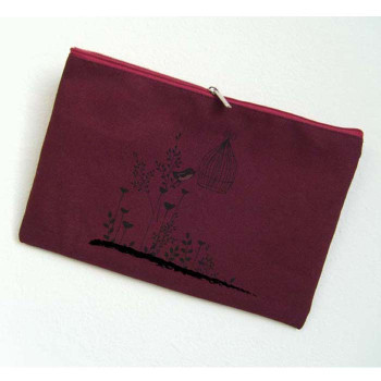 (국산원단)매직 에코백.베이직 칼라파우치(wine)25x17
