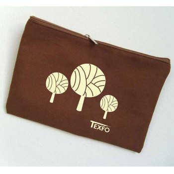 (국산원단)매직 에코백.베이직 칼라파우치(brown)25x17