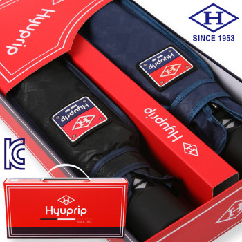 협립 3단 내부펄코팅 격자엠보 완전자동 우산 2P