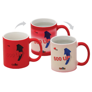 컵(도자기머그) 포토머그변색빨강