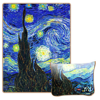 명화무릎담요: 고흐 별이 빛나는 밤에