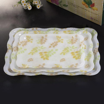 웨이브 아크릴쟁반(풀잎) 3P