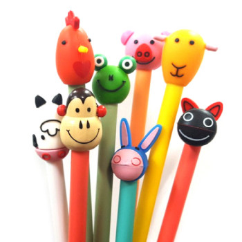 8종동물캐릭터볼펜