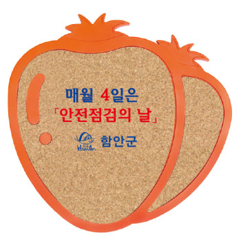 딸기실리콘콜크 냄비받침