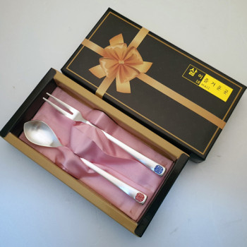 JJ205. 제노바명품은티스푼세트 티포크세트 2P