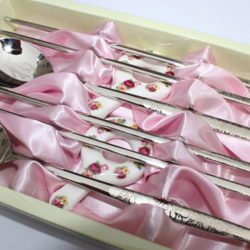 JJ022.퀸센스 연봉수저세트 2벌+도자기받침2